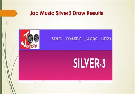 joo music silver 3 result today joo music tv live .